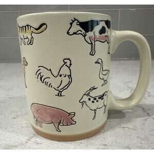 FARM SWEET FARM 16oz Mug Spectrum Animals Icon Cow Pig Cat Dog Rooster Horse NEW